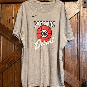 Nike Gray Pistons Detroit T-Shirt
